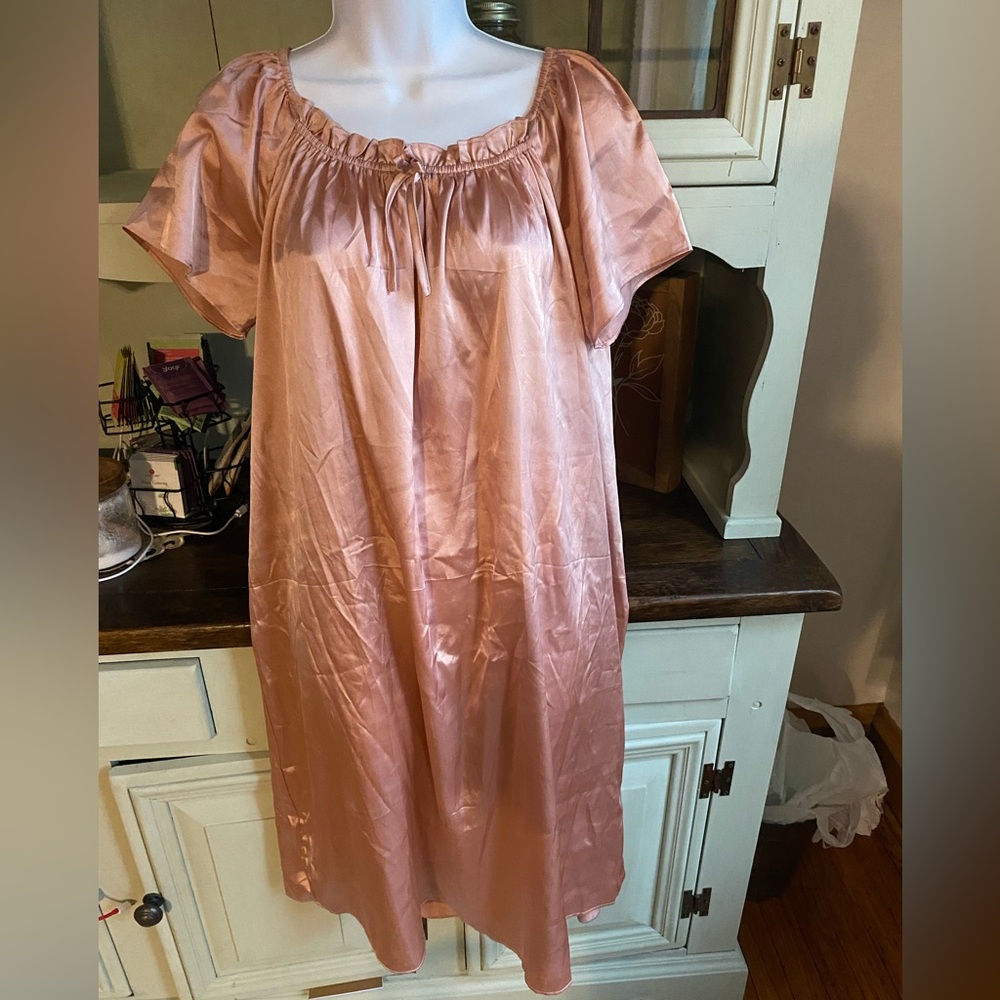Pink Satin Nightgown